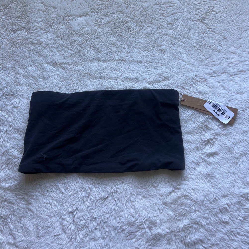 Skims Fits Everybody Bandeau Bra Onyx Black XS BR-BAN-9167 NWT Womens Loungewear